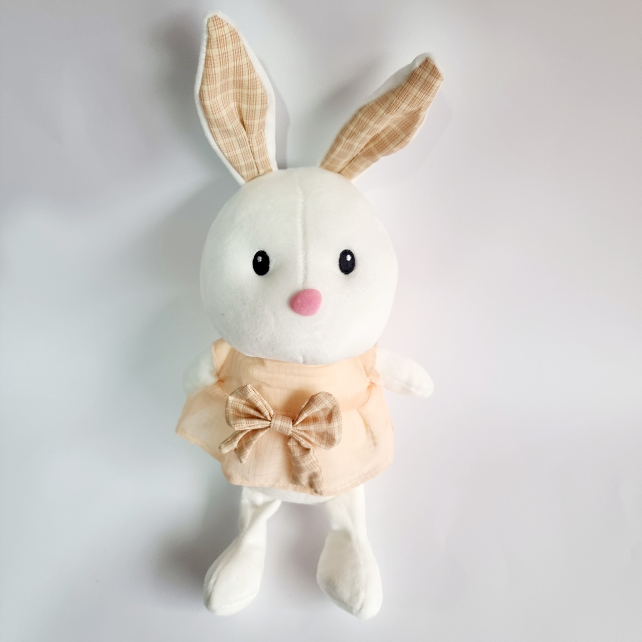 М'яка іграшка Заєць у сукні пісочной, 35 см, фото 1