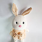 М'яка іграшка Заєць у сукні пісочной, 35 см, фото 3