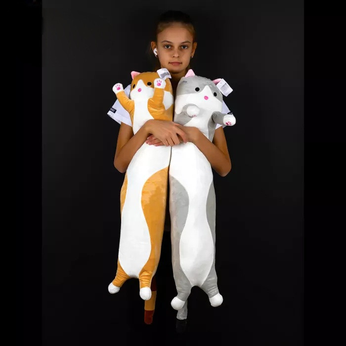 М'яка іграшка Кіт батон обіймашка, 90 см, фото 1