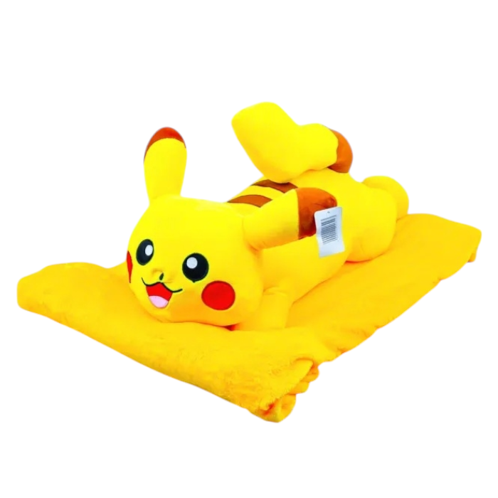 М'яка іграшка з пледом Пікачу, 60 см, фото 1