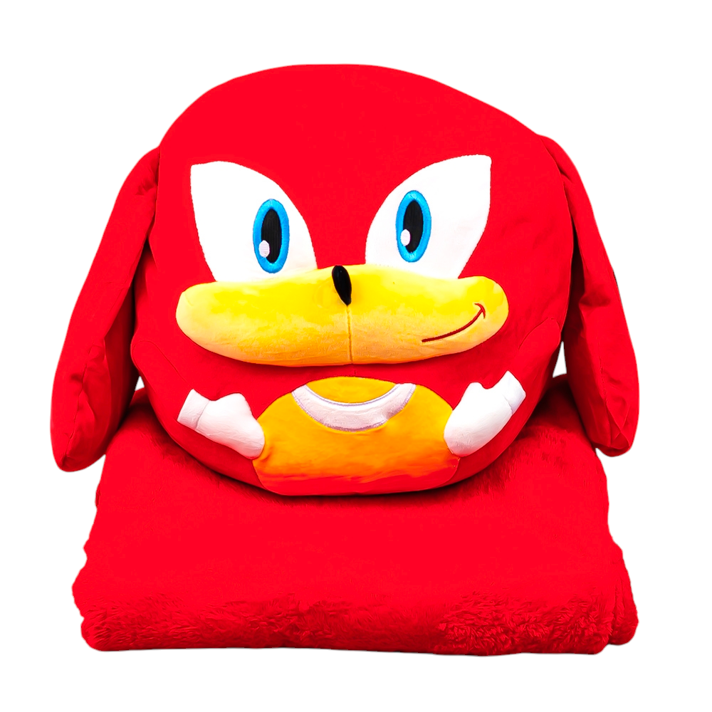 М'яка іграшка з пледом Супер Сонік червоний, 40 см, фото 1
