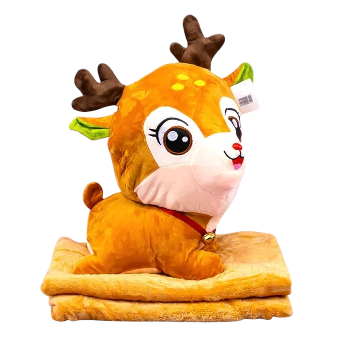 М'яка іграшка з пледом Олень Бембі, 40 см, фото 1