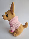 М'яка іграшка собачка Чихуахуа у рожевій кофті, 18 см, фото 3