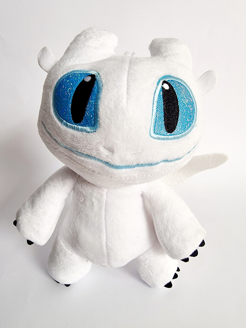 М'яка іграшка дракон Беззубик білий, 23 см, фото 1