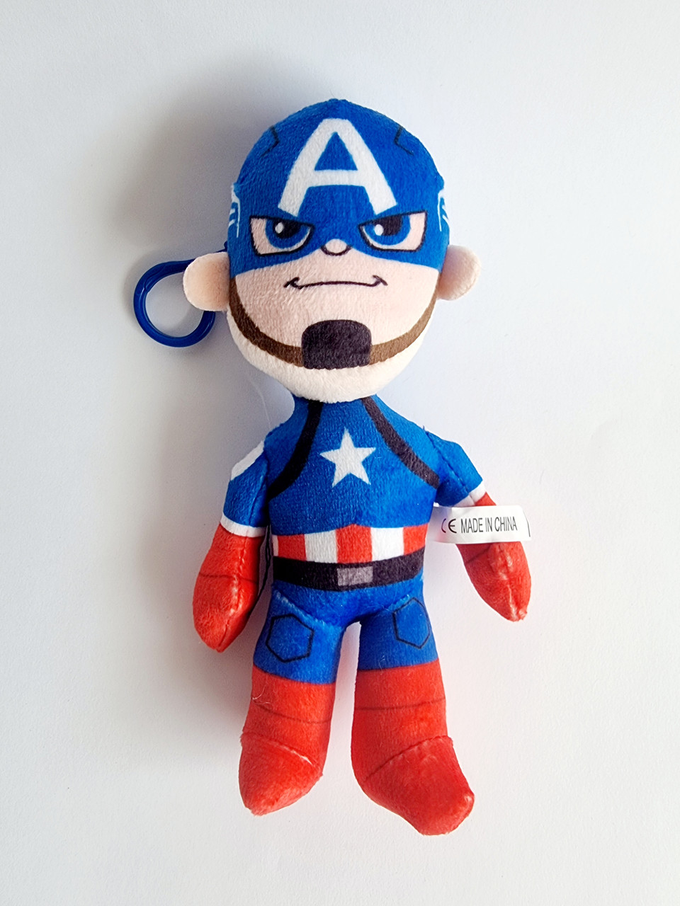 М'яка іграшка брелок Капітан Америка, 15 см, фото 1