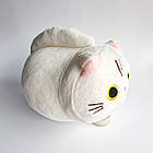 М'яка іграшка Кіт обіймашка білий, 20 см, фото 2