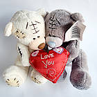 М'яка іграшка пара Ведмедиків Тедді білий і сірий, 16 см, фото 2