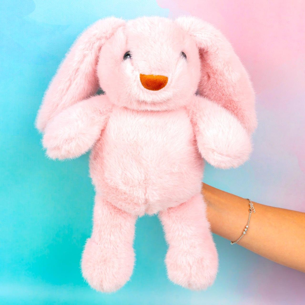 М'яка іграшка Заєць милашка рожевий, 30 см, фото 1