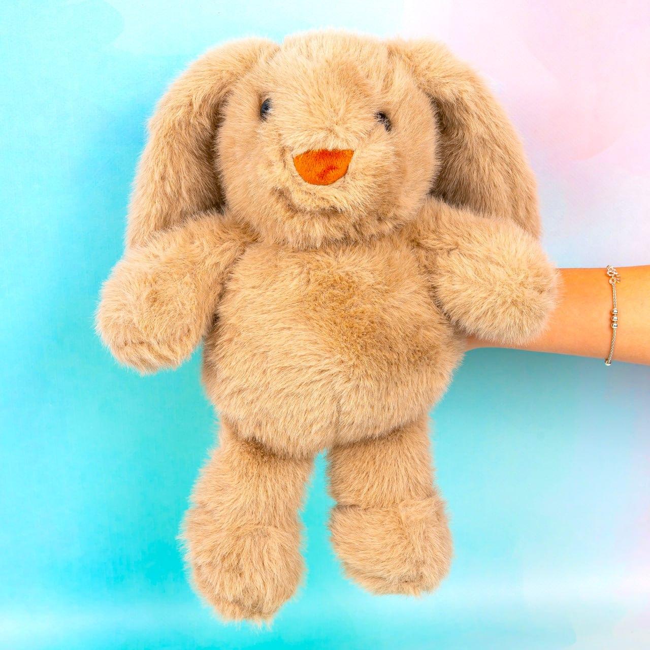 М'яка іграшка Заєць милашка коричневий, 30 см, фото 1