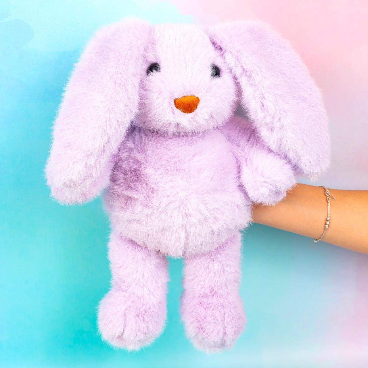 М'яка іграшка Заєць милашка лавандовий, 30 см, фото 1