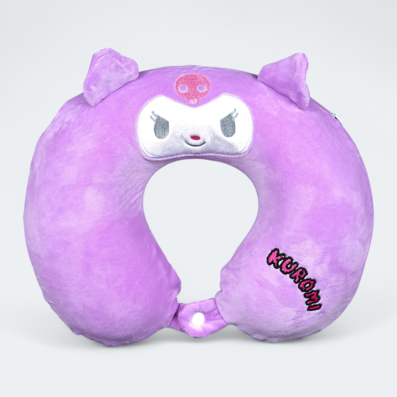 М'яка подушка для шиї з ефектом пам'яті Куромі фіолетова, 30 см, фото 1