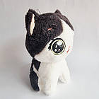 М'яка іграшка Котик чорно-білий, 20 см, фото 2
