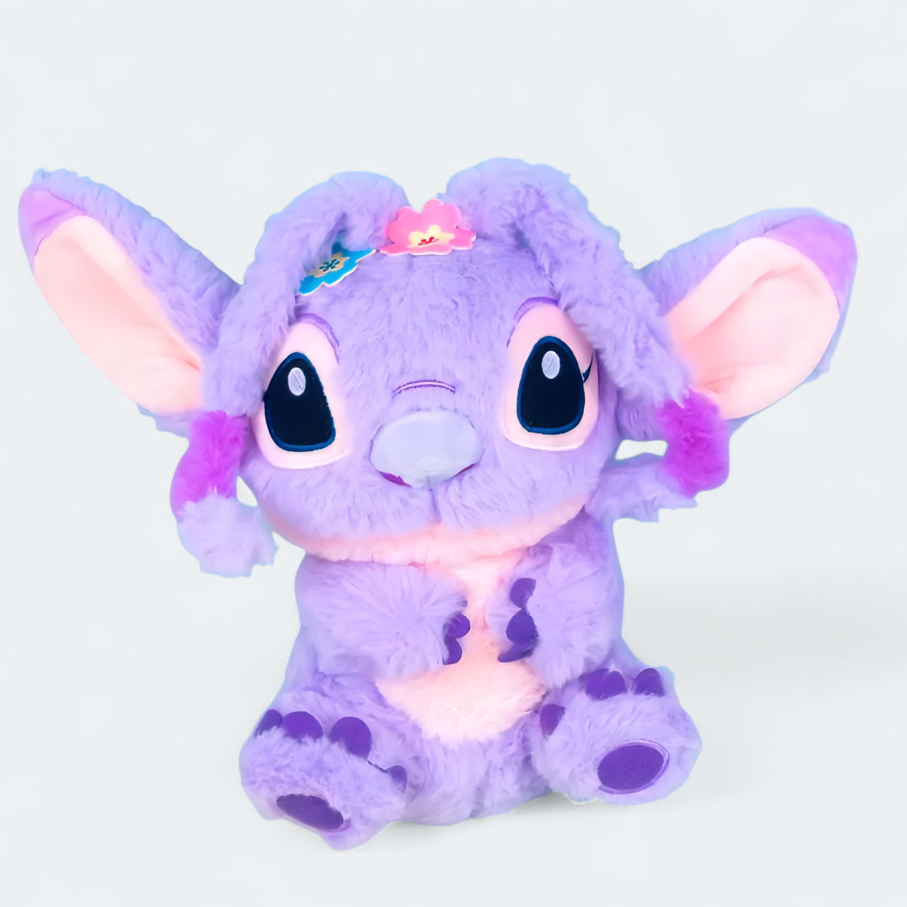 М'яка іграшка Стіч у квіточках бузковий, 25 см, фото 1