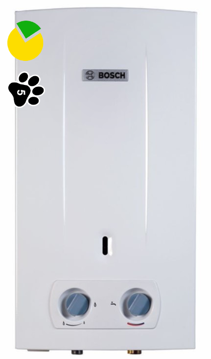 17 кВт. Газова колонка Bosch Therm 2000 OW 10 KB (W 10 KB) (димохідна)