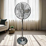 Вентилятор металевий 180 Вт Rainberg електричний підлоговий вентилятор 40 см на 4 лопаті 3 швидкості, фото 2
