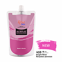 Фарба акрилова, Яскраво-рожева, 200 мл, ROSA Studio 459
