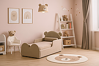 Ліжко дитяче "Ведмежа Люкс", 160×80 см, колір тканини на вибір