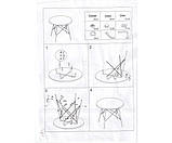 Стіл Тауер Вуд круглий 100 см білий, фото 4