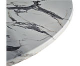 Стіл GSDM для кафе Вега80R круглий діаметр 80 см білий верзаліт, фото 3