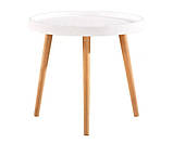 Стіл GSDM Осака журнальний круглий білий, фото 3