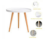 Стіл GSDM Осака журнальний круглий білий, фото 2