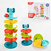 Дитяча спіральна вежа зі кульками слоненя 6 рівнів гірка спуск лабіринт розвивальна іграшка для малюків, фото 10