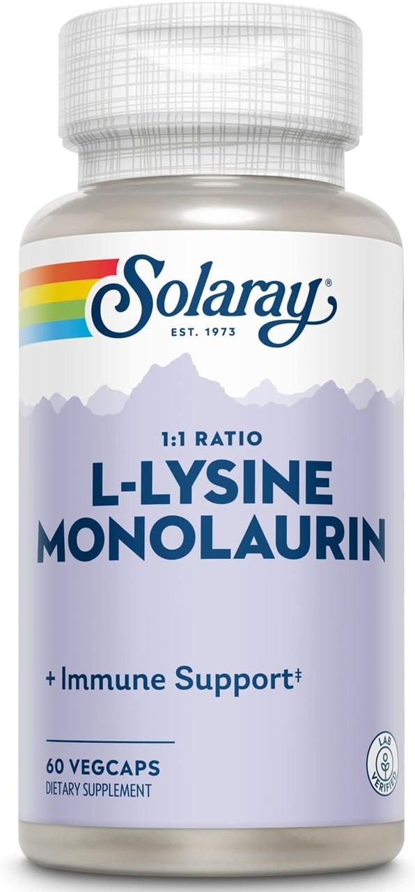 Solaray L-Lysine Monolaurin 60 капсул, фото 1