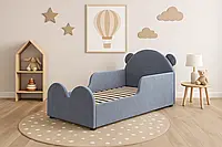 Дитяче ліжко "Ведмежа Комфорт", 160×80 см, колір тканини на вибір