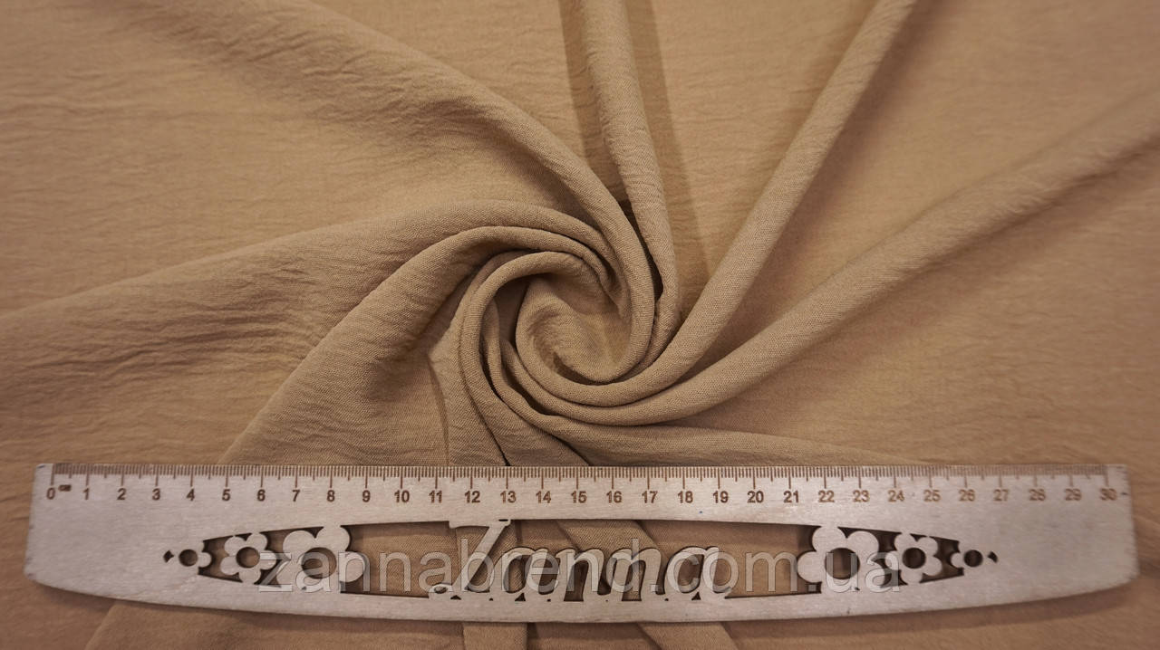 Тканина американський жатий креп колір койот, фото 1