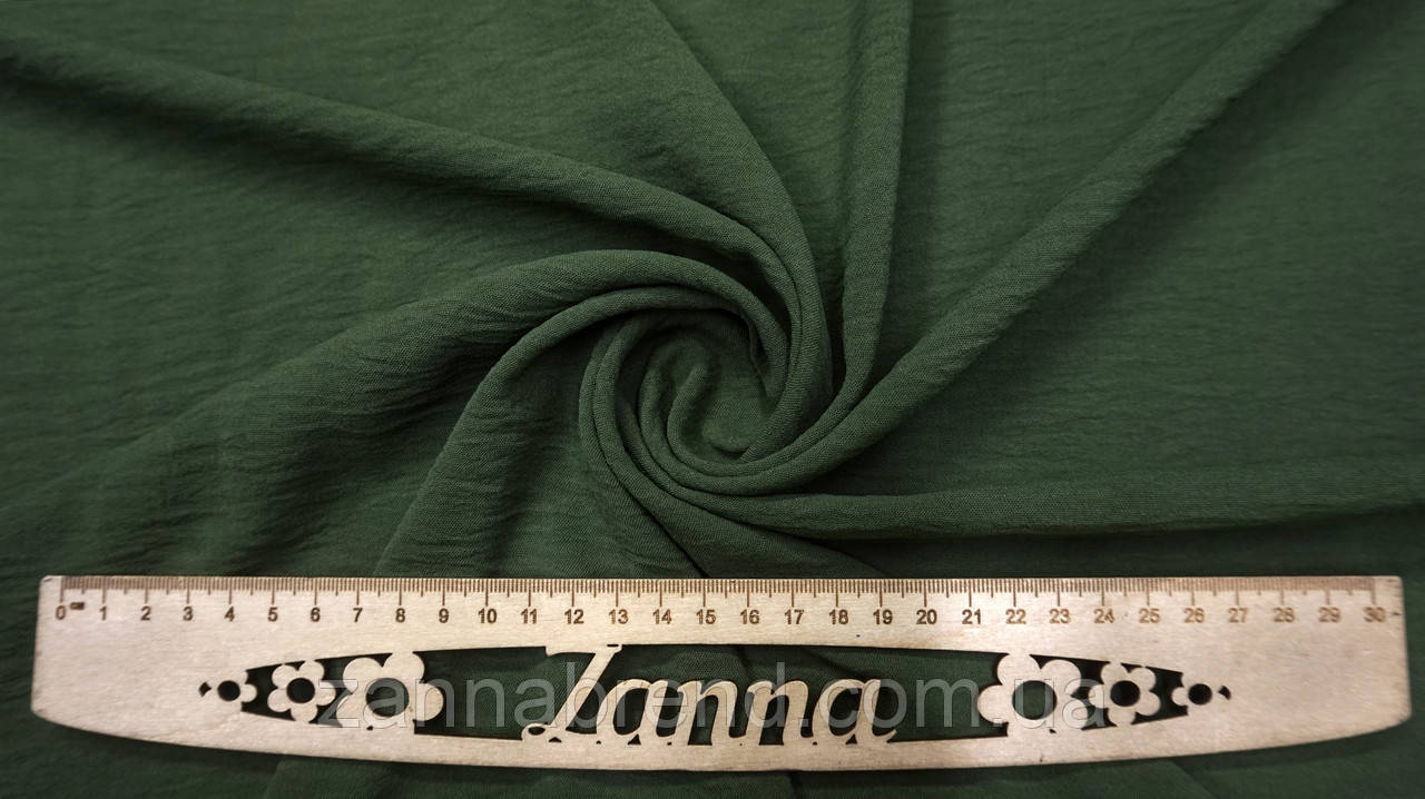 Тканина американський жатий креп колір хакі, фото 1