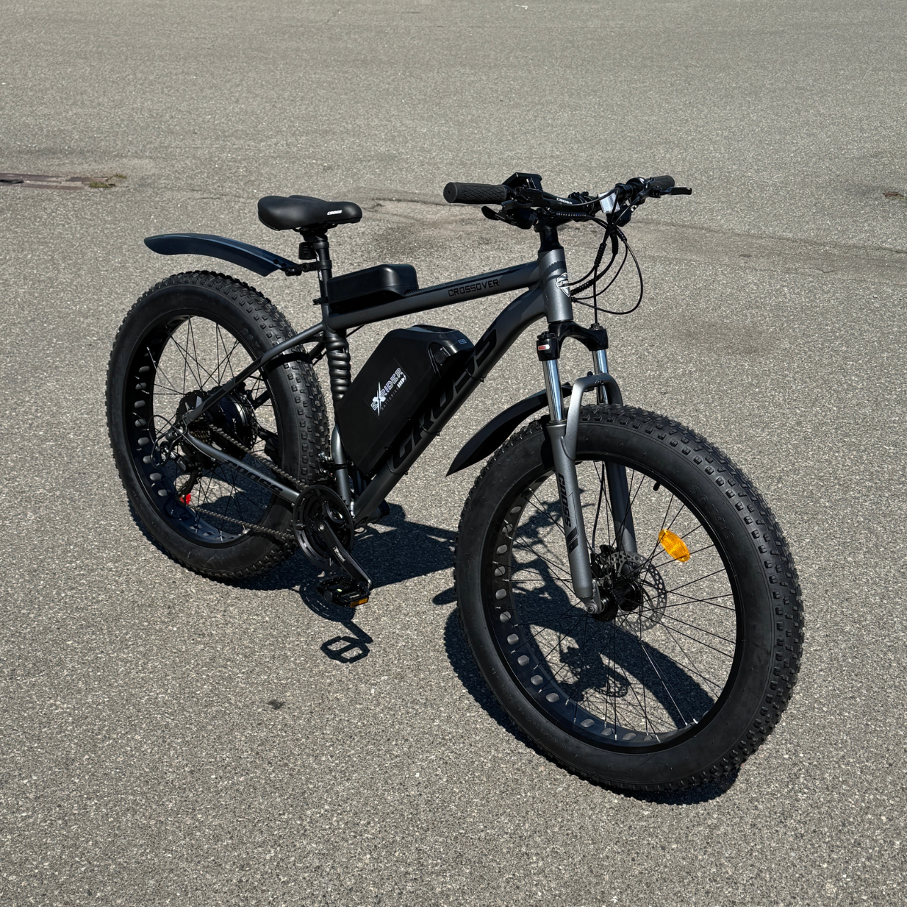 Велосипед з Е-комплектом 26*4.0" Crossover grey 2025 48 В 750Вт MXUS 15 Ah/ до 55 км запас ходу+дисплей LSD-10+Pas-ассистент+круїз