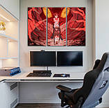 Яскрава картина на полотні для фаната коміксів аніме Магічна битва. Принцеса воїн., фото 3