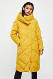 Довгий жіночий стьобаний пуховик Finn Flare W20-12041-417 жовтий XL, фото 2