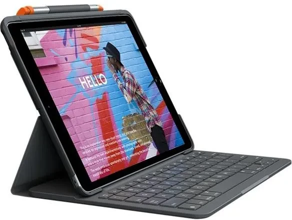 Чохол для планшетів LOGITECH SLIM FOLIO IPAD 10.2" (7-ГО ПОКОЛІННЯ) - UK - ЧОХОЛ З КЛАВІАТУРОЮ - АНГЛІЙСЬКА -, фото 1