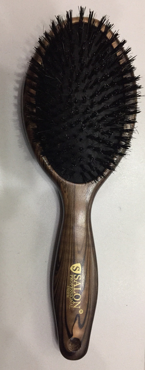 Дерев'яна щітка масажна з натуральною щетиною SALON PROFESSIONAL