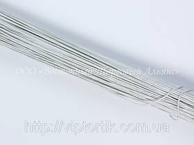 Стебельки для квітів — Білі — (No26) — Ø0,45 мм — L25 см — 200 шт.