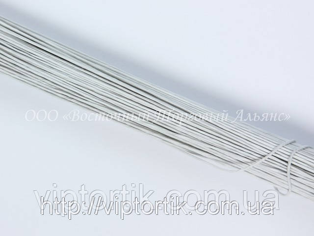 Стебельки для квітів — Білі — (No24) — Ø0,55 мм — L25 см — 200 шт., фото 1