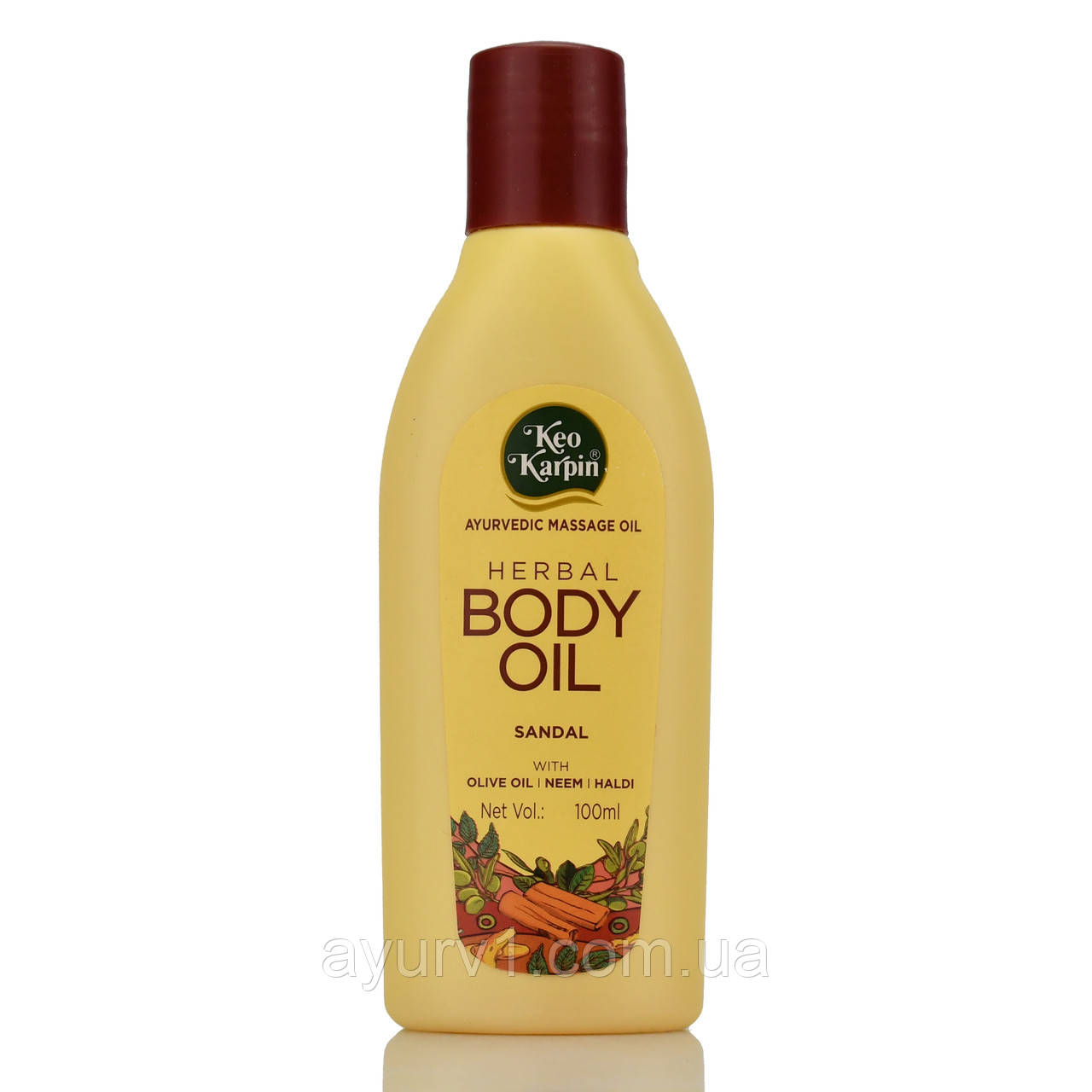 Олія для тіла Сандал Кео Карпин з олією Оливи, Німа та Куркумою,100 ml