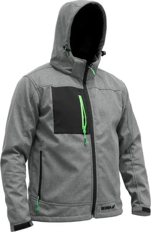 Робочий одяг Dedra Куртка Softshell з капюшоном, розмір S, 96% поліестер + 4% еластан (Bh61Ks-S), фото 1