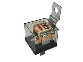 Реле 4 контакти 12В 80А універсальне, стартера, світла (з кріпленням та з індикатором справності)