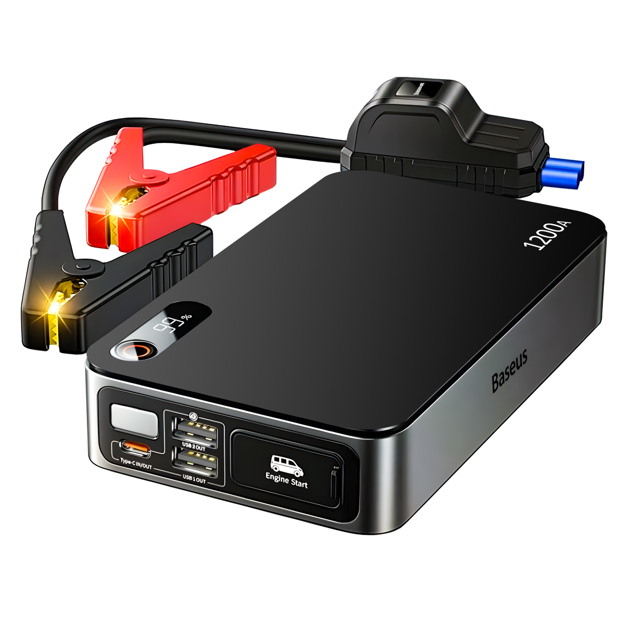 Пуско-зарядний пристрій Baseus Super Energy Pro+ 12000mAh Car Jump Starter 1200A Чорний, фото 1