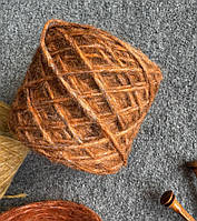 Пряжа з альпакою Barranca Filitaly lab коричневий в рижинку 100 грамів