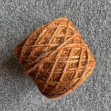 Пряжа з альпакою Barranca Filitaly lab коричневий в рижинку 100 грамів, фото 4