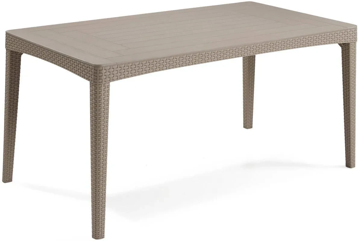 Садовий стіл Keter Girona Flat Wicker Cappuccino 232003, фото 1