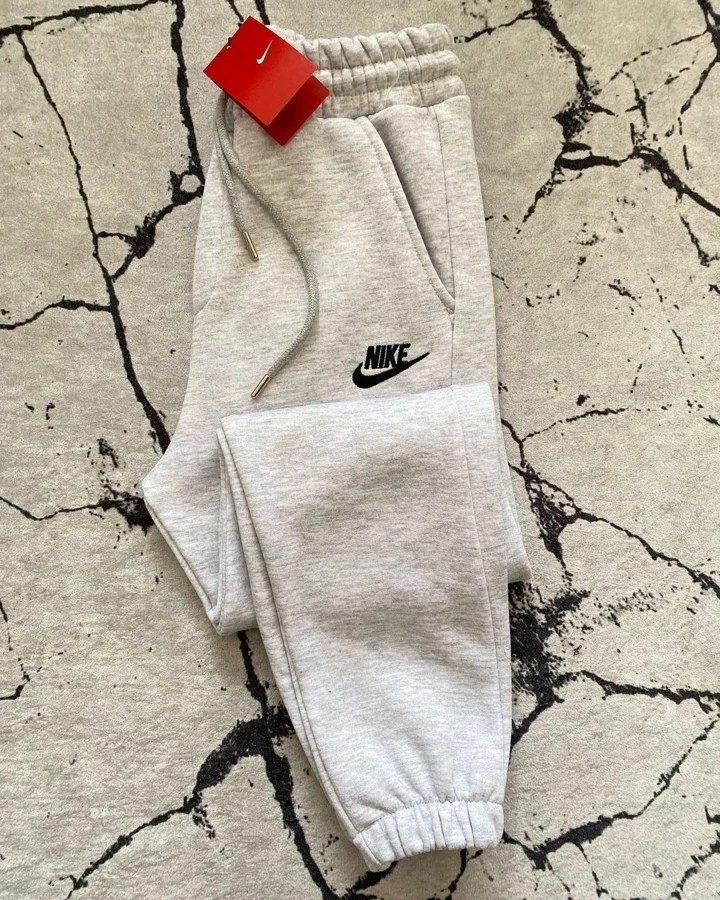 Штани Nike фліс сірі, фото 1