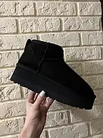 Ugg Ultra Mini Black Suede Platform 40