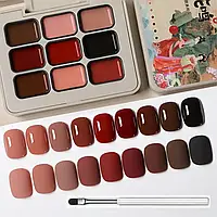 Набір фарб гель-лаків з текстурою масляної фарби MORDDA Harvest, 9 відтінків