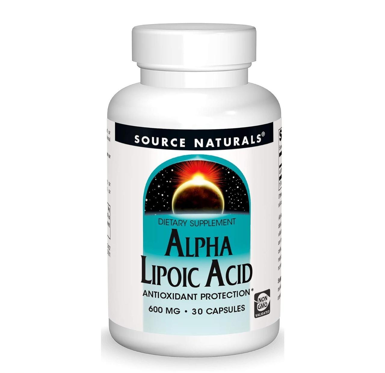 Альфа-ліпоєва кислота Source Naturals Alpha Lipoic Acid, 300 мг, 60 капсул, фото 1