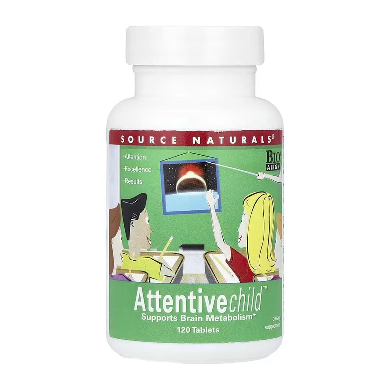 Комплекс для дітей Source Naturals Attentive Child, 120 таблеток, фото 1