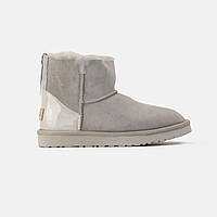 UGG MINI LIGTH GREY ZIP LACQUER